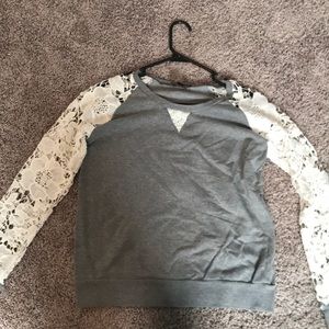 Grey and White Sweater